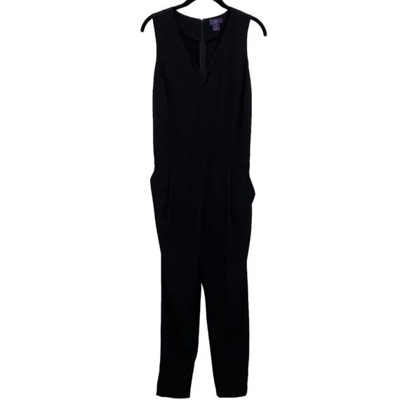 NYDJ Black Semi Formal Jumpsuit Tailored Fit Pockets Sleeveless Womens Size 4 - Picture 2 of 8